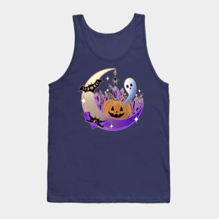 Halloween Crystal Pumpkin Tank Top